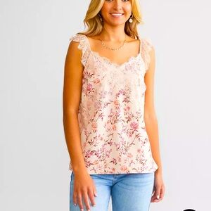 Daytrip Eyelash  Lace Tank Top